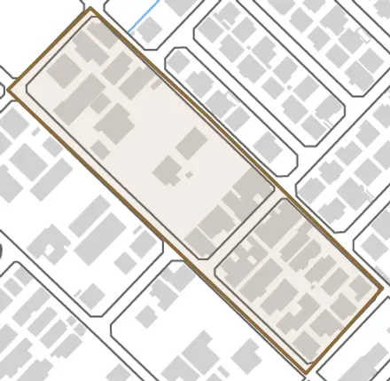 木津とその周辺の地図。町の範囲を重ねている