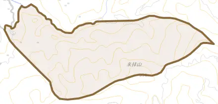 小又とその周辺の地図。町の範囲を重ねている
