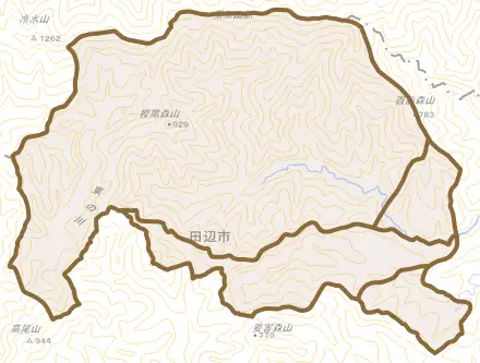 本宮町三越とその周辺の地図。町の範囲を重ねている