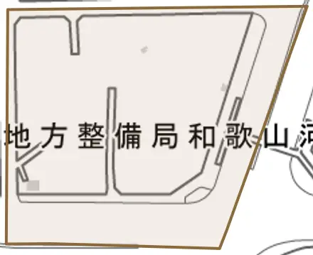 西汀丁とその周辺の地図。町の範囲を重ねている