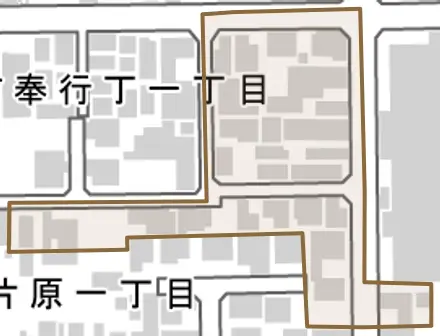 雑賀道とその周辺の地図。町の範囲を重ねている