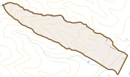 白兎とその周辺の地図。町の範囲を重ねている