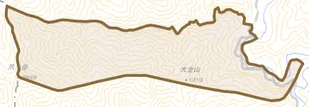 保とその周辺の地図。町の範囲を重ねている