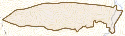 西之宮とその周辺の地図。町の範囲を重ねている